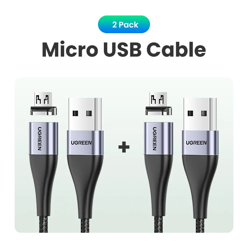 thumbnail image 1 of Cable de carga USB magnético UGREEN tipo C, cable micro USB para teléfono, cargador magnético micro USB para Xiaomi 3A, cable de cable para teléfono móvil, 1 of 5