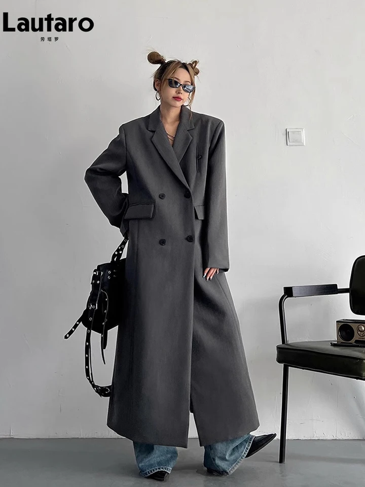 【着丈124cm】Super Long Trench Coat / Gray 着丈124cm】Super Long Trench Coat / Gray 着丈124cm】Super Long