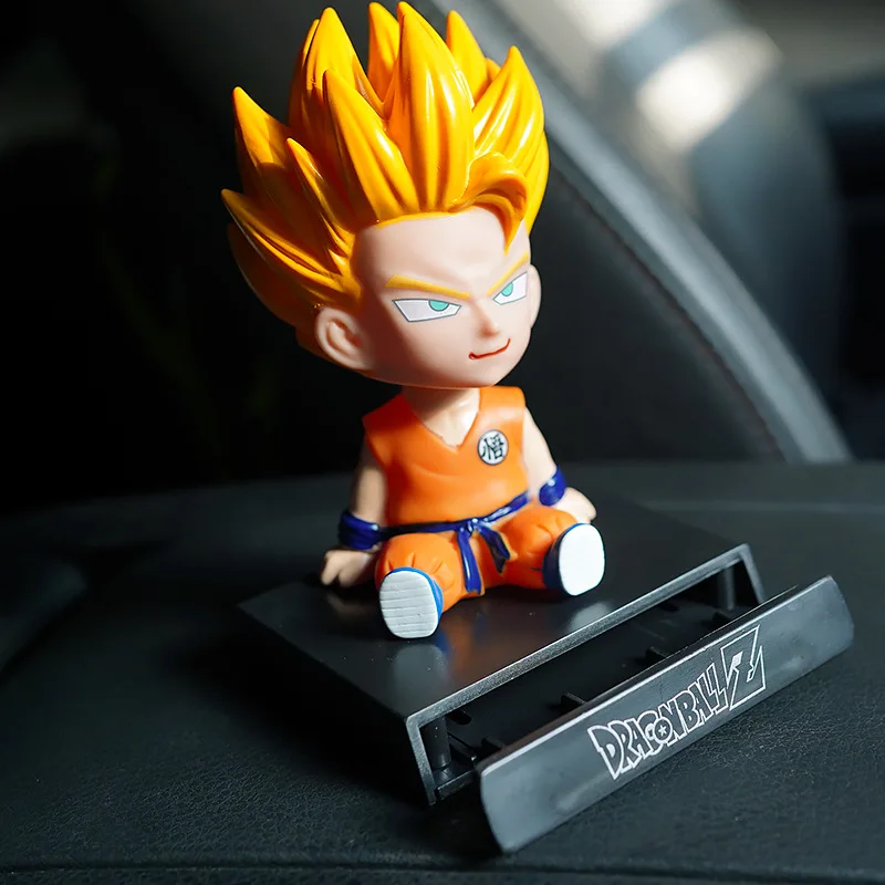 Anime Dragon Ball Z Goku Kuririn Schütteln Kopf Puppe Sohn Goku PVC  Action-figur Spielzeug Modell Telefon Halter Halterung Auto dekoration  Geschenk - AliExpress