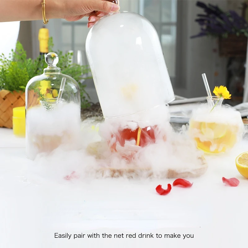 Creative Iced Juice Cup Dry Ice Smoke Artistic Conception Glass Cover