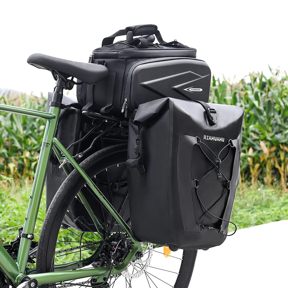 ROSWHEEL 14541 multifuncional Bike Asiento Trasero Cargo Bolsa Tronco en  rack para bicicleta – Alforjas para bicicleta