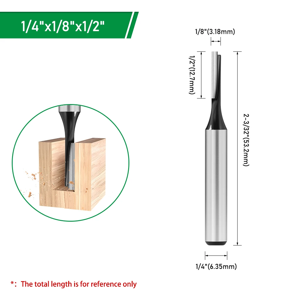 LAVE 1 Stück 1/4 Zoll Schaft Holzbearbeitungsfräser - Schwarz Oxidierte Beschichtung für Holzbearbeitung und Nutfräsen C07002 – Detail 15