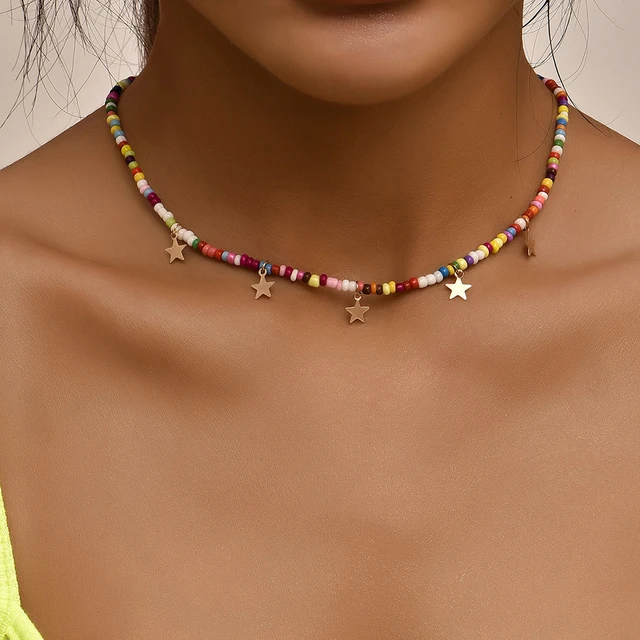 Trendy Multi Color Necklace Set