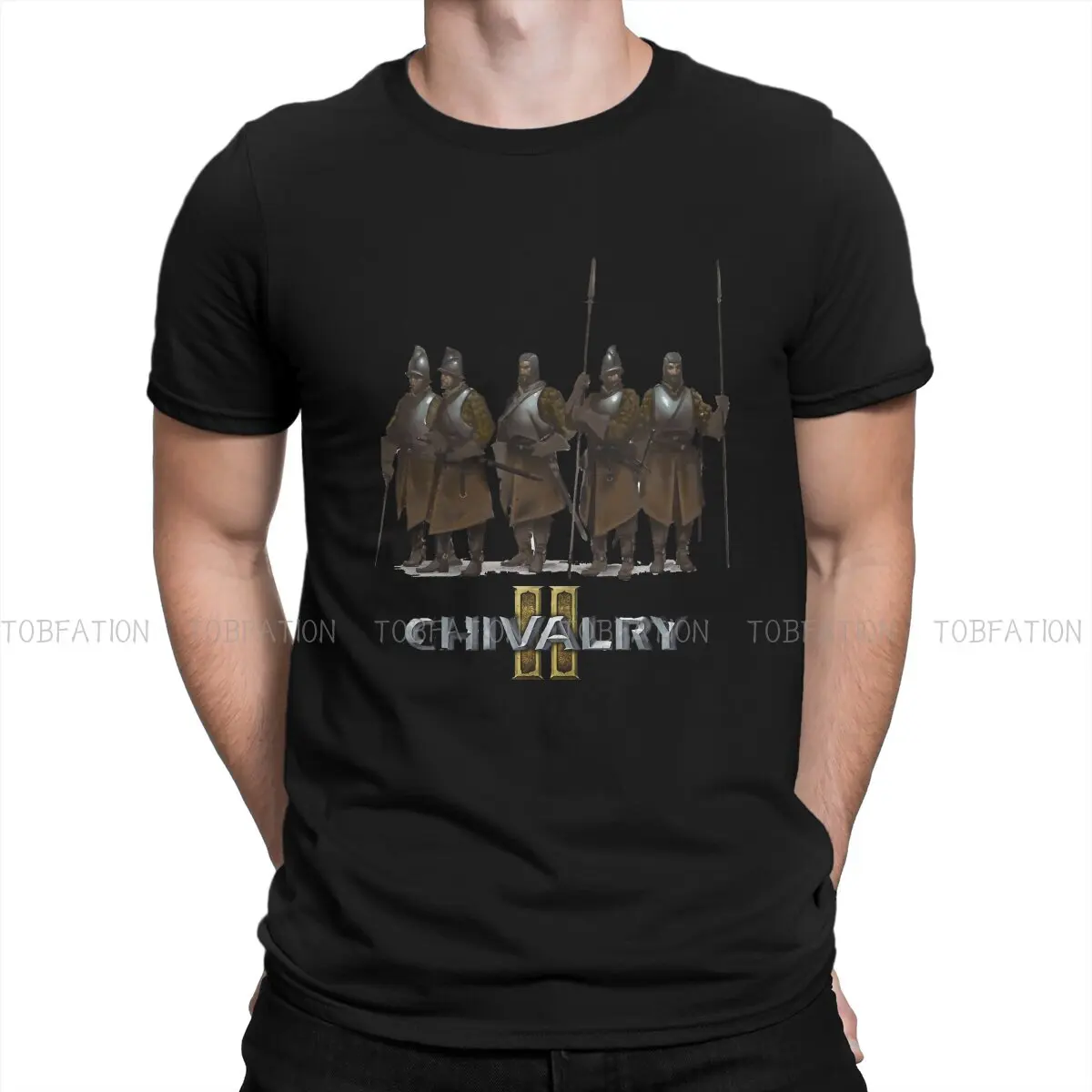 

Team Knights Chivalry Video Game Tshirt Top Cotton Oversized Crewneck Men's Tops Casual Men T shirt