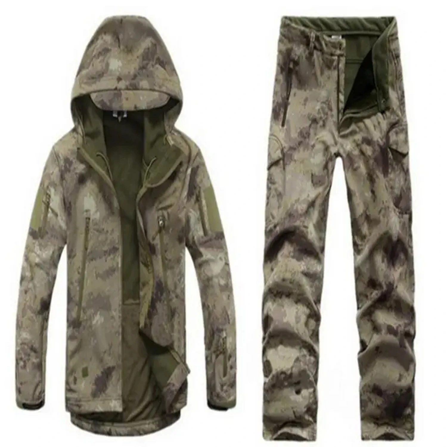 New SoftShell Tactical Waterproof Jackets Men Hood Coat Combat suit Fishing Hiking Camping Climbing Pant