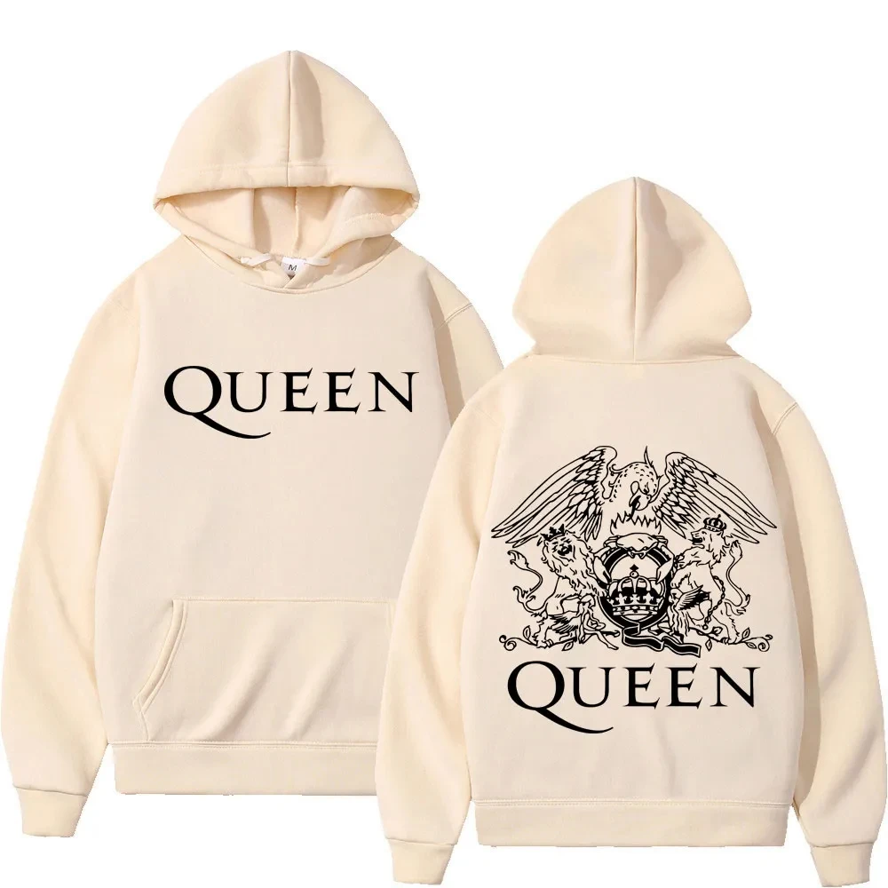 

Autumn Winter Men Hoodie British Rock Band Queen Print Pullover Hoody Woman Sweatshirts Unisex Streetwear Fashion y2k Clothing