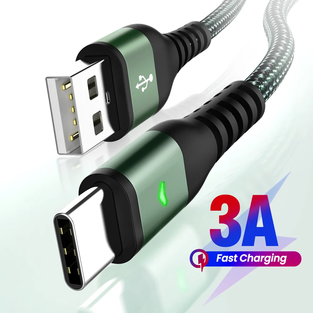 

1 м кабель для передачи данных типа C 3A USB C кабель для быстрой зарядки кабель для передачи данных для Xiaomi Samsung Redmi K50 POCO QC3.0 Type C зарядное устройство