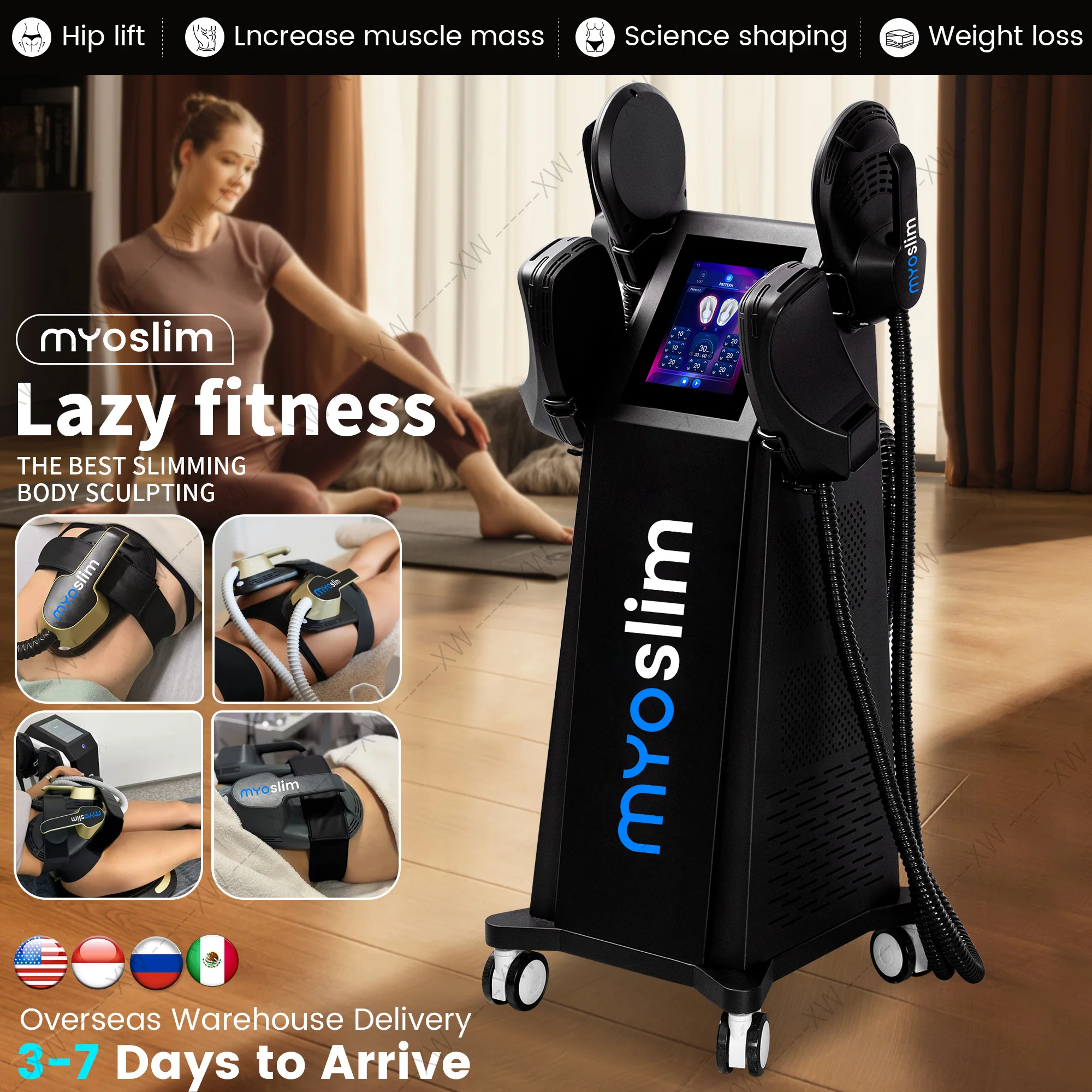 Myoslim 6500W EMS Neo RF Body Shaping Device  Fitness Massage Fat Burning Muscle Building and Buttock Lifting 1