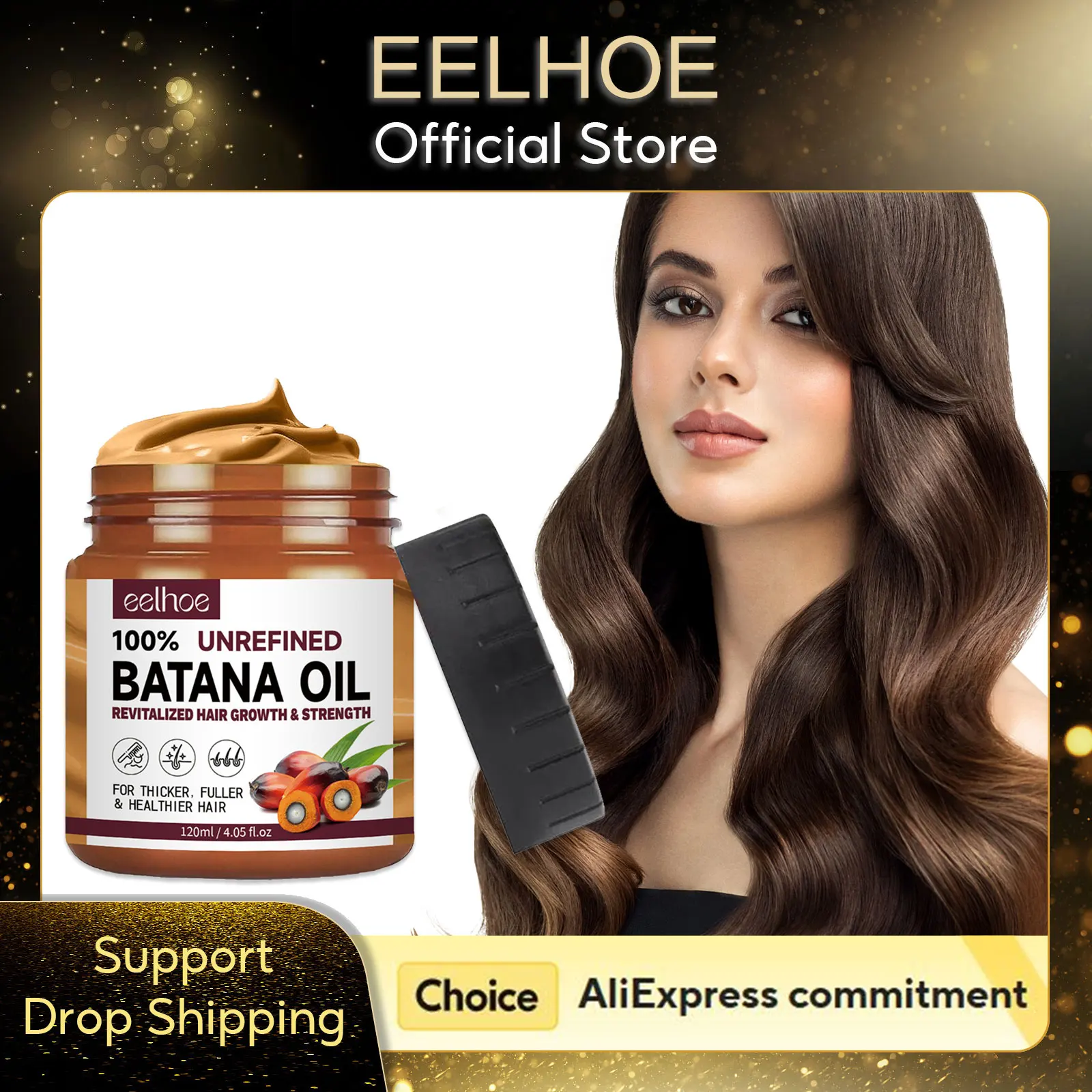 Hair Mask Hair Growth Oil Hair Oil Hair Essence Oil EELHOE Batana Oil Hair Growth Mask Organic Natural Treatment Anti-Breakage Strengthen Hair Leave in Conditioner for Curly