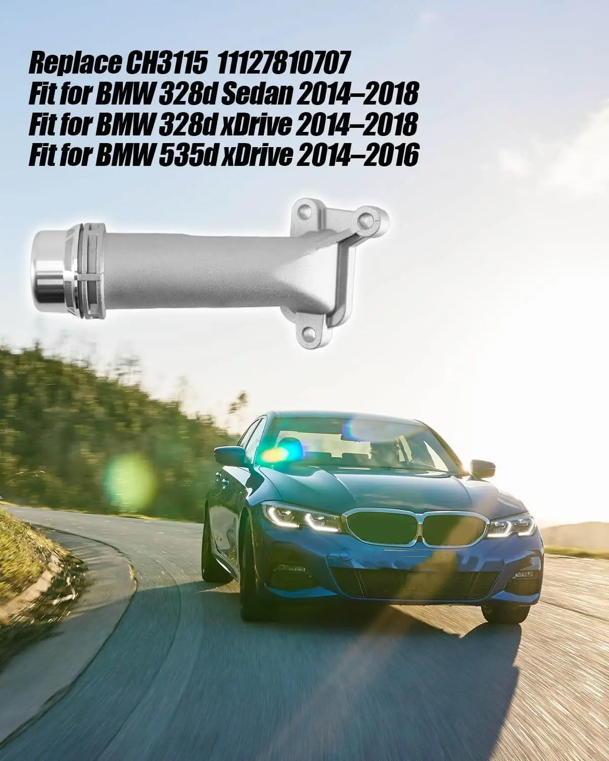 Präziser Aluminium-Motorkühlrohradapter 11127810707 Passend für BMW 1/3/5er-Serie X1X5X3X6 Motorblock-Wasserrohrverbindung – Detail 8