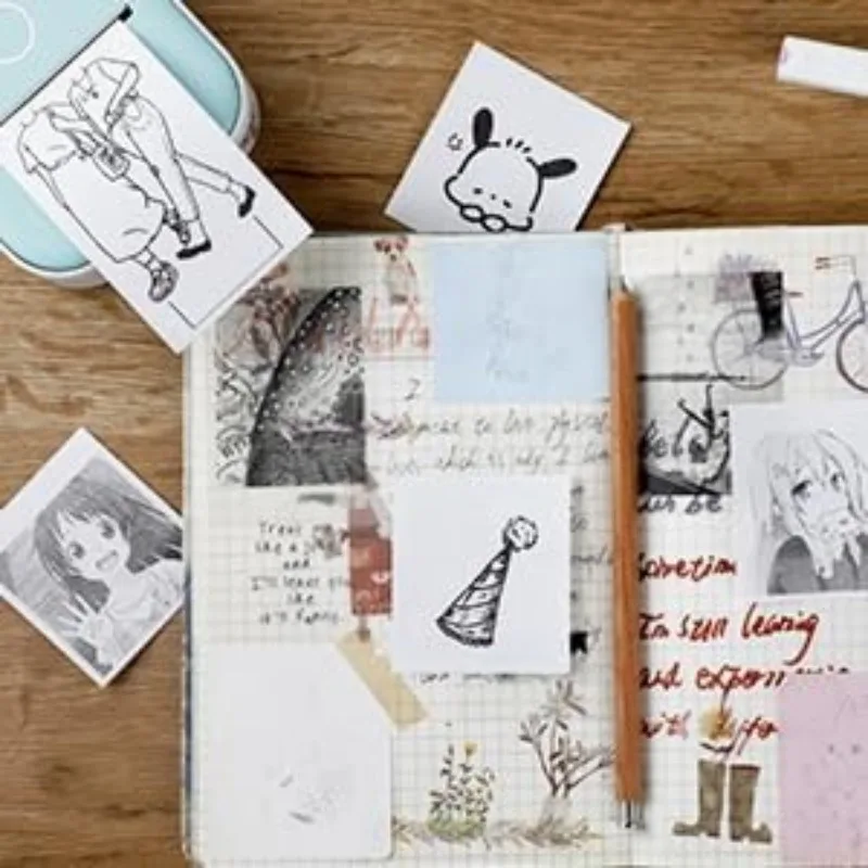 Thermal Printer Paper Rolls 2.08",53mm*6.5m,White No-Sticky Receipt Printer Paper For T02 M02 M03 M832 M834 M835 Thermal Printer