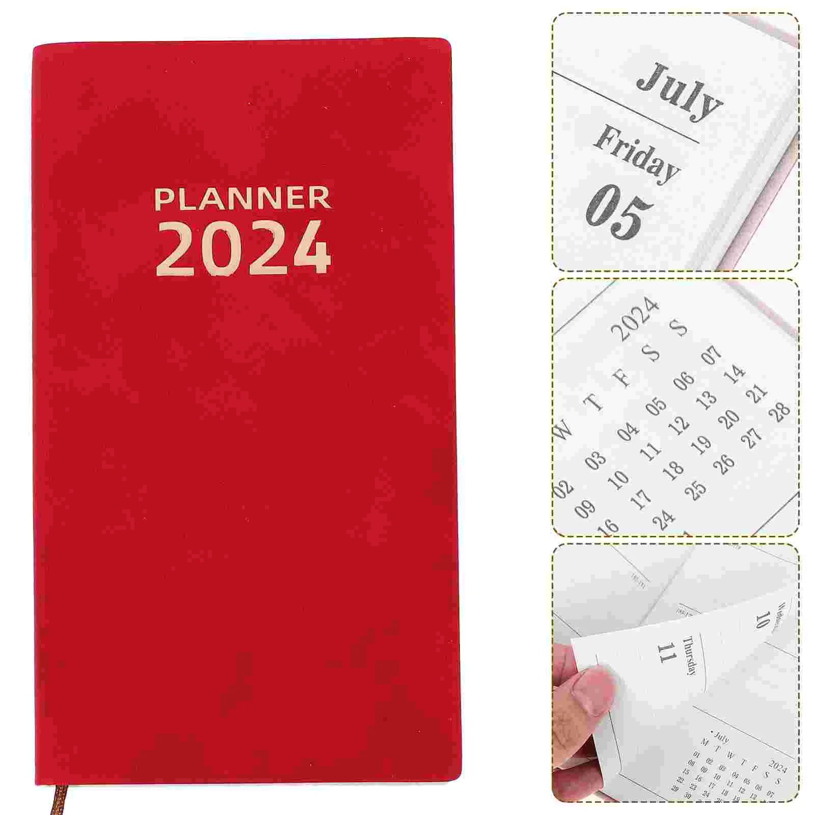 

2024 блокнот с расписанием книг, планшетов, планшетов, ежедневный календарь, планшетов для английской версии