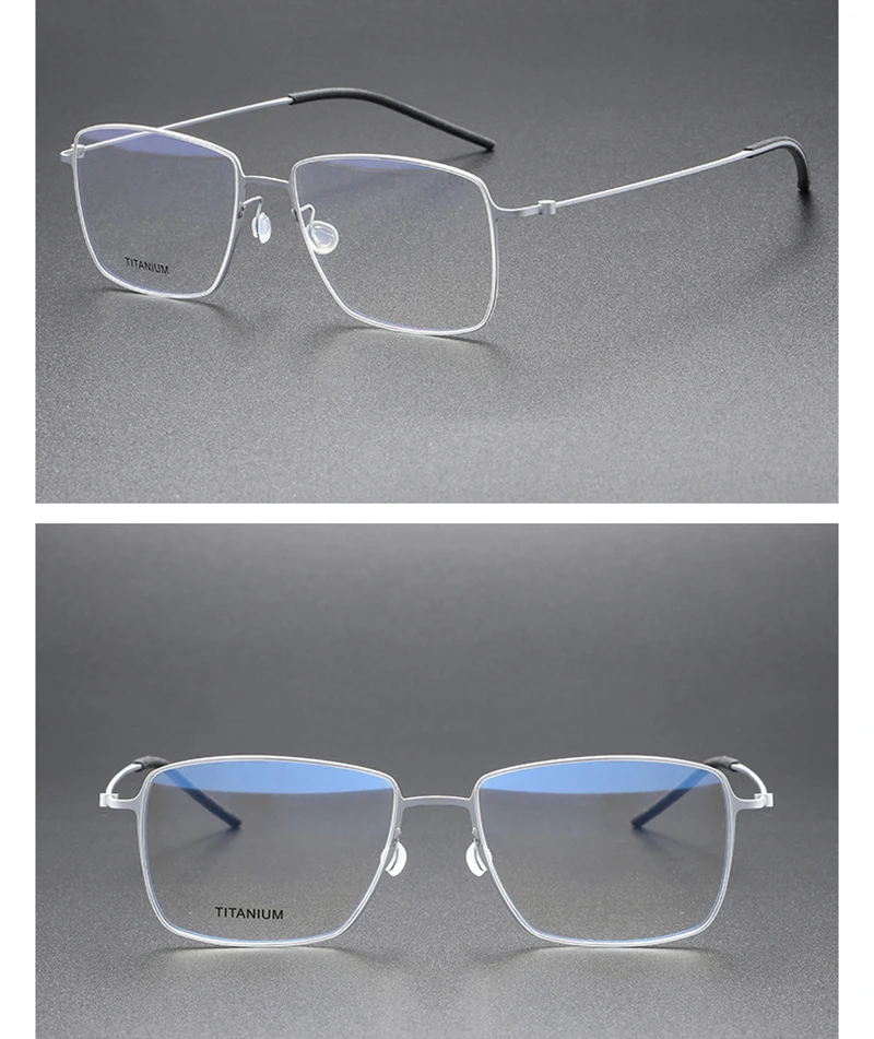 Aissuarvey Men's Full Rim Square Titanium Eyeglasses 564217