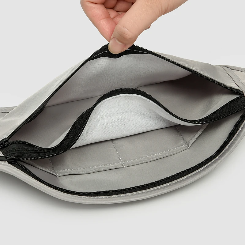 Unisex adjustable sports Belt Bag - professional running waist bag | safety zipper closure, hidden mobile phone case, gym, hikin