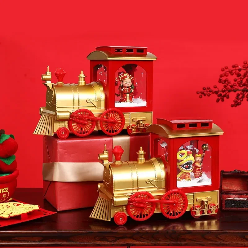 

Music Snow Lantern God of Wealth Lion Dance Festive Home Shopping Mall Hotel Decoration Ornaments