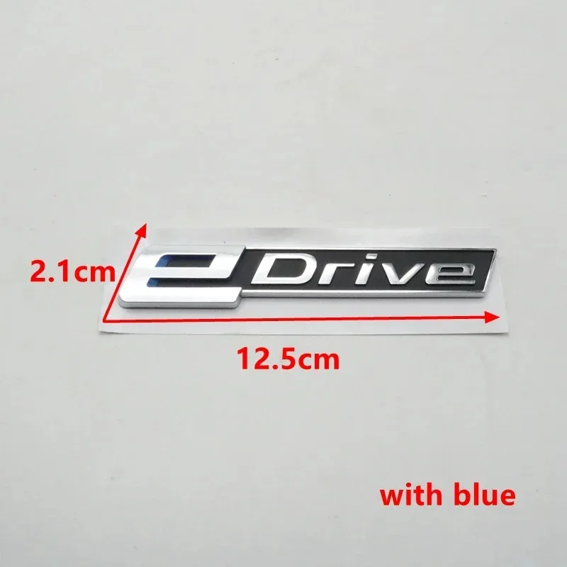 3D ABS eDrive 엠블럼 자동차 측면 펜더 스티커 (X1 X3 X5 X6 X7 i8 i3 e 후면 테일 레터 배지 트렁크 로고) 드라이브 액세서리