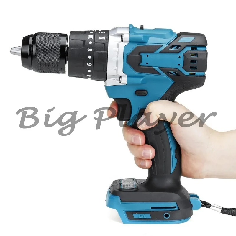 Electric Hand Drill 13mm Double Speed Impact Lithium Electric Drill Multifunctional Electric Screwdriver Power Tool