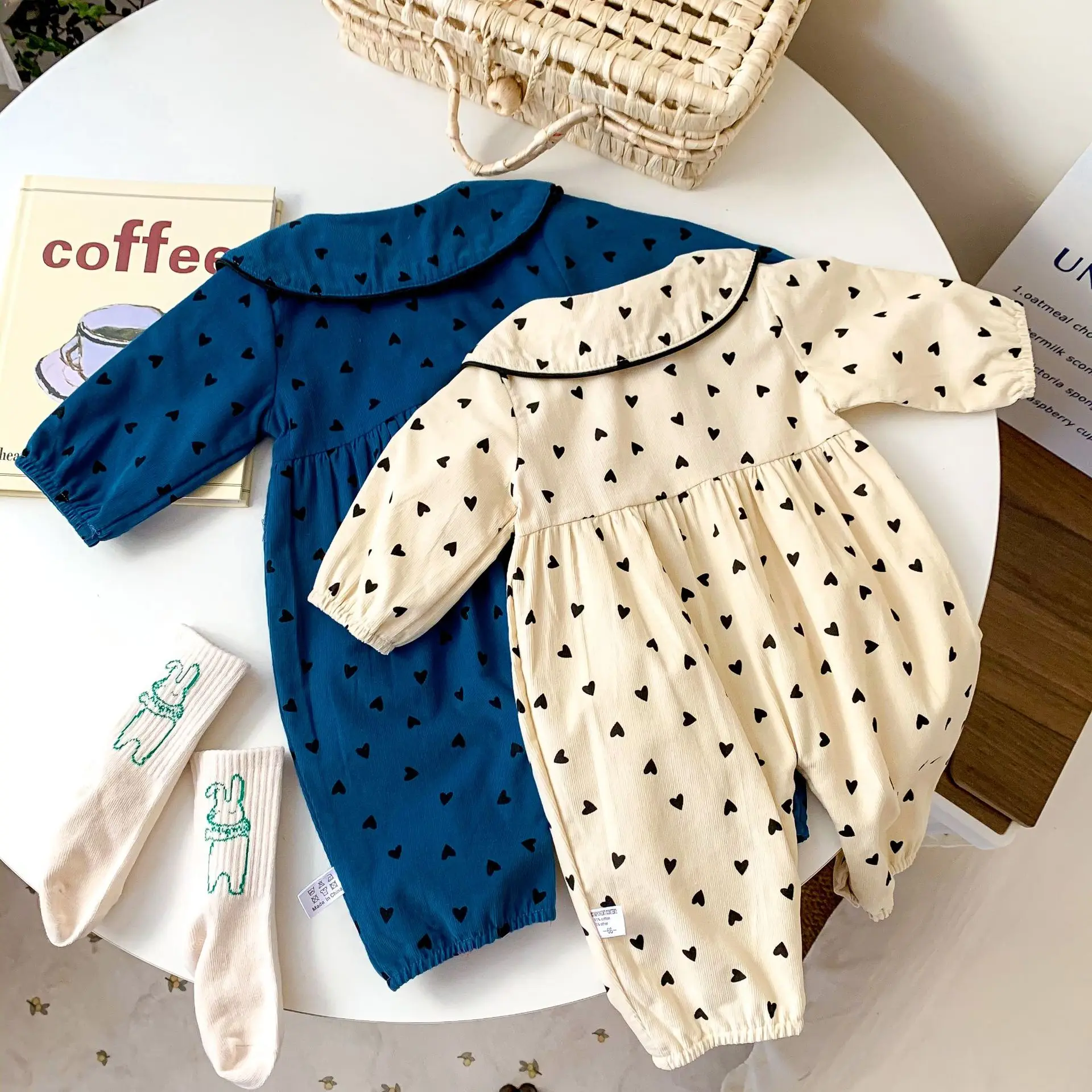 Autumn Baby Corduroy Rompers Long Sleeve Outwear