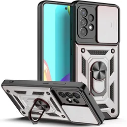 Custodia con supporto magnetico Premium Armor con protezione per obiettivo scorrevole