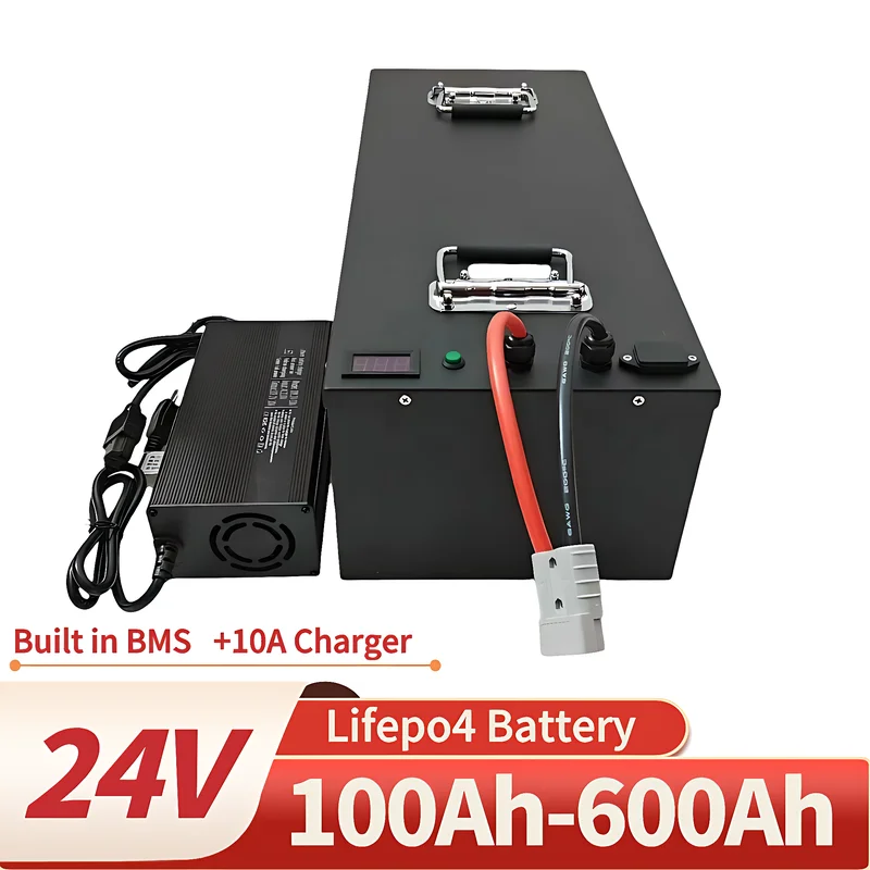 24V 100Ah-600Ah Rechargeable Battery Deep Cycle Solar Marine Power