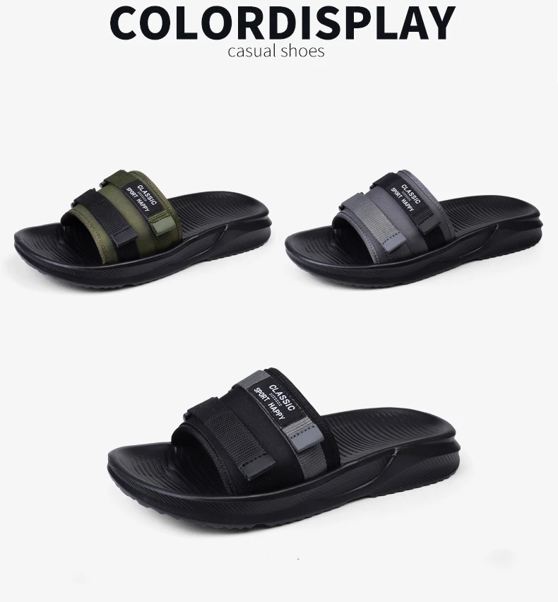 Summer New Men's Slippers Outdoor Beach Sandals Mens Lightweight Slides Men Casual Shoes Flip-flops Home Slippers Beach Sandals
