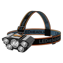 

COB 5LED Headlamp Waterproof USB Rechargeable Head Light Portable Headlight Torch for Outdoor Night Fishing Hiking Lighting