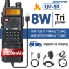Baofeng UV-5R 8W 3800mAh Walkie Talkie Tri Power Long Range Type-C Charger UHF VHF Handheld Transceiver Ham Two Way Radio 1