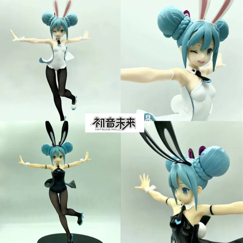 

Classic Anime Hatsune Miku Black and White Bunny Girl Model Toy Boxed Figure Home Furnishing Collection Children's Gift