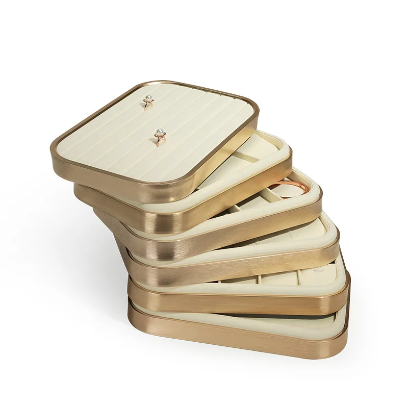 Vassoio Espositore Per Gioielli In Legno E Velluto - 30 Slot, Organizer Multicolore 35x24x3 Cm, Antigraffio, Per Anelli, Orecchini E Bracciali