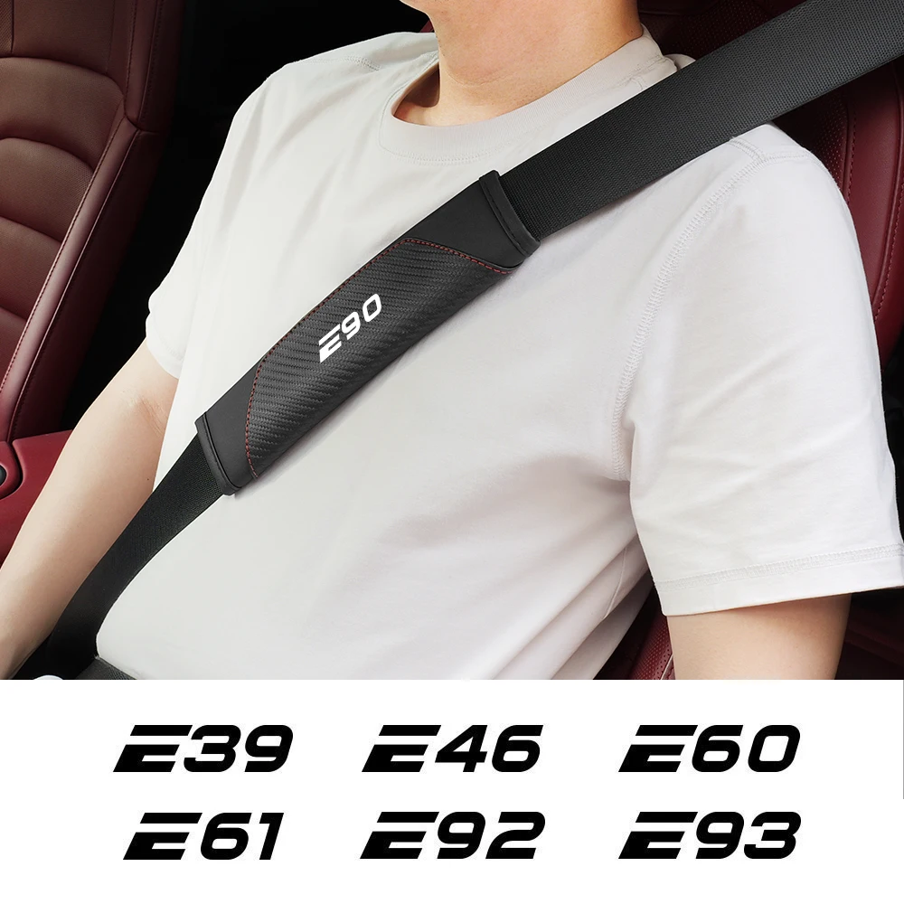 자동차 시트 벨트 어깨 패드 보호 커버, BMW E46 E90 E87 E60 E36 E92 E39 E61 E30 E91 E34 E93 E70 E53 E83 E28 E62, 2 개