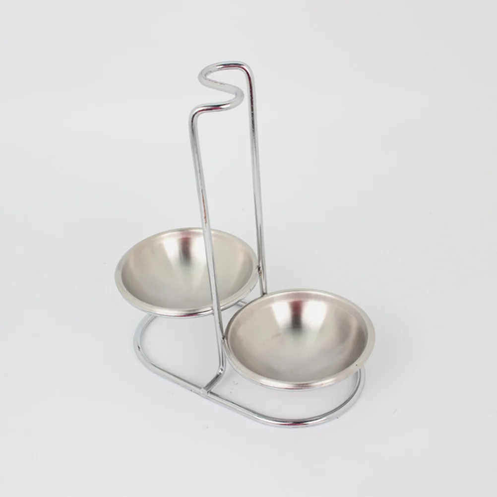 

Stainless Steel Spoon Rest Soup Ladle Colander Holder Stand Rack for Kitchen Countertops Table (with Tray)