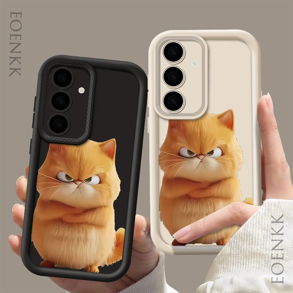 Vibrant Yellow Cat Phone Case with Ultra Lens Protection
