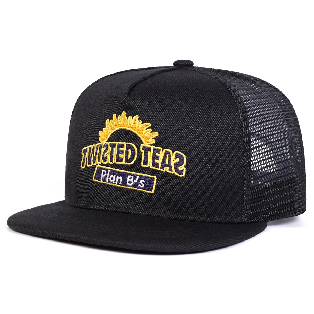 Unisex TWISTED TEAS Hip-Hop-Netzhüte mit Stickerei, für Frühling und Sommer, für den Außenbereich, verstellbar, lässige Baseballkappen, Trucker-Kappen, Sonnenschutzhut – Detail 2