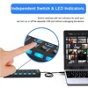 USB Hub 7 Port Multi USB Splitter Power Adapter Multiple Expander With On Off Switch For PC Laptop MacBook Accessories 5