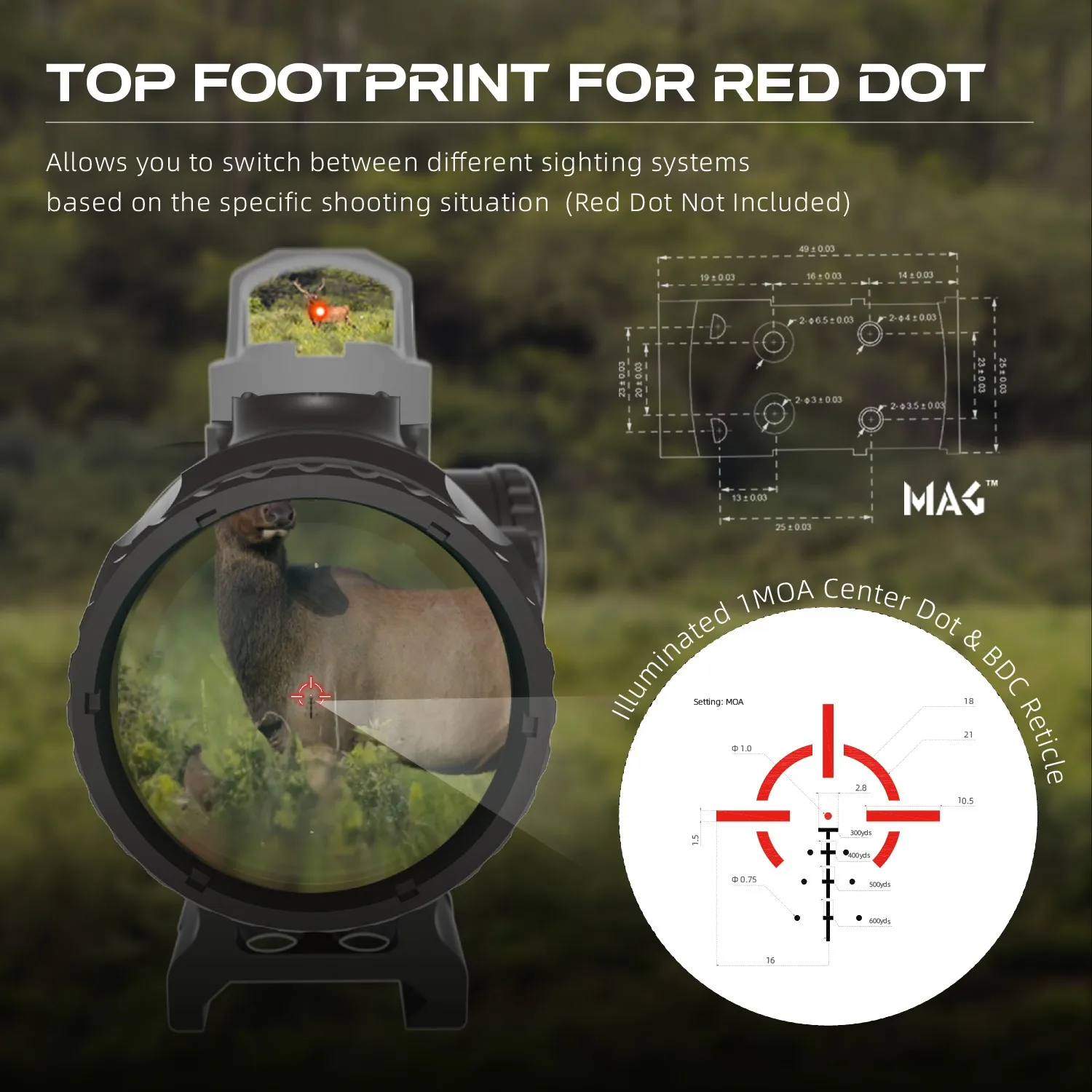 Vector Optics Paragon 4x24 Mini Prism Rifle Scope Compact