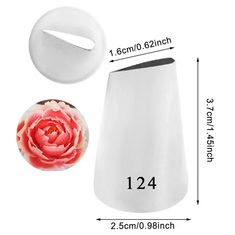Rose Petals Icing Piping Nozzles Set 5pc/set cake decorating tip set,cake icing nozzles,baking nozzle set,cake decorating nozzle set for Cake Decorating Pastry Tools #124 #125 #126 #127 #128