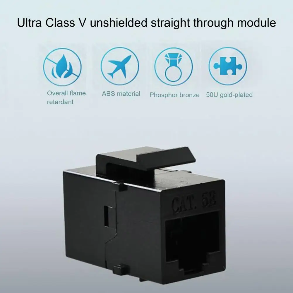 

20Pcs RJ45 Cat5e Cat 6 6A Keystone Adapter Female Inline Coupler Network UTP Cable Extension Connector For Blank Patch Panel