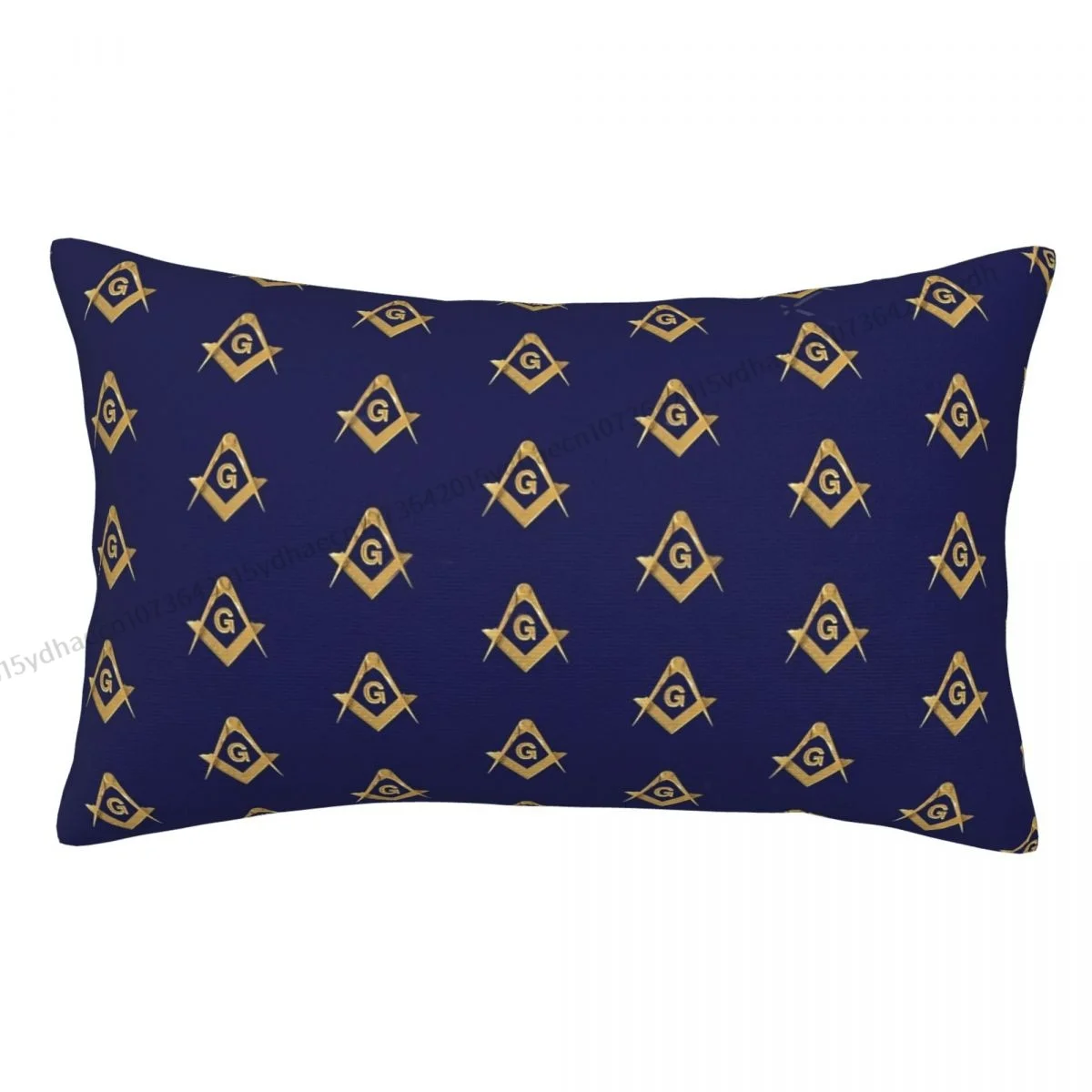 

Freemason Pattern Gold Blue Square Compass Masonic Hug Pillowcase Backpack Cojines Sofa Printed Office Pillow Covers Decorative