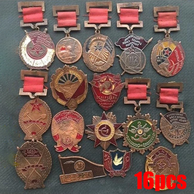 16 Pezzi Di Medaglie Sovietica Complete Medaglie Di Prima Classe Della Seconda Guerra Mondiale Distintivi Russi Medaglia Commemorativa Wwii Patriottis