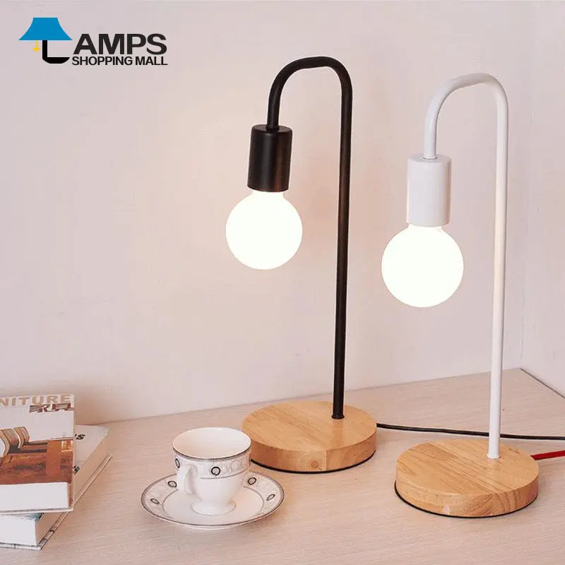 

Современная Деревянная настольная лампа в скандинавском стиле, прикроватный Деревянный светильник для гостиной, простые осветительные приборы для декора комнаты, с выключателем