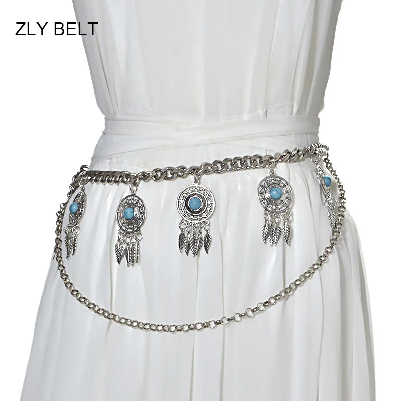 Zly 2022 New Metal Belt Women Luxury Slender Type Shape Chains