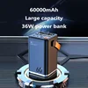 PD65W 60000mAh  Power Bank Large Capacity Portable USB C Fast Charging Powerbank Powerful External Spare Battery For Laptop 4