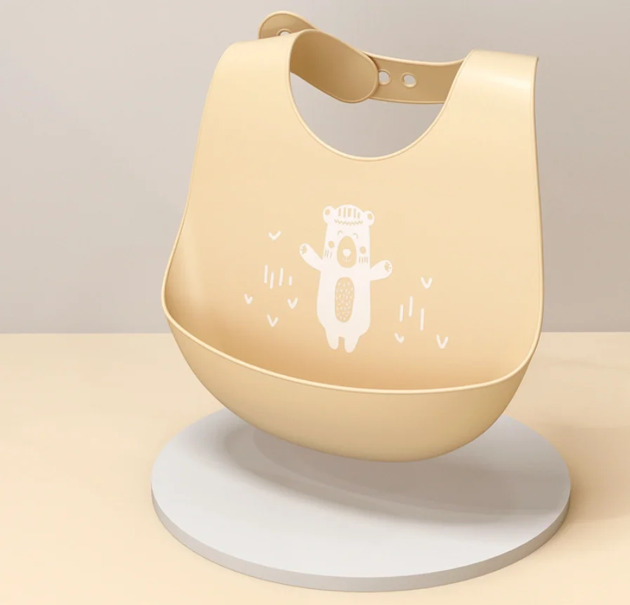 

Silicone Baby Bib Waterproof Cute Saliva Dripping Owl Bibs Cartoon Newborn Feeding Soft Aprons Baby Adjustable Burp Scarf