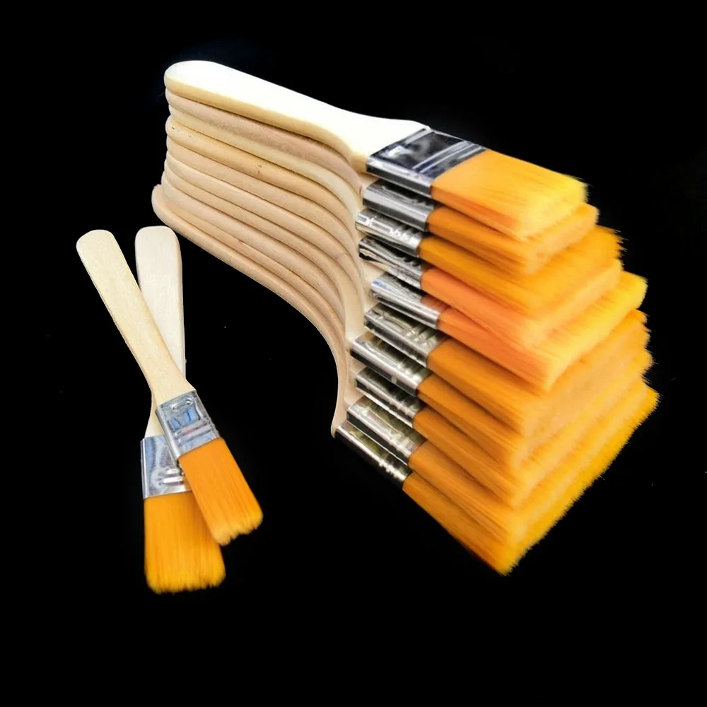 Paint Brushes 1-12 Pcs Nylon Hair Oil Watercolor etc. Different Size for School Art
