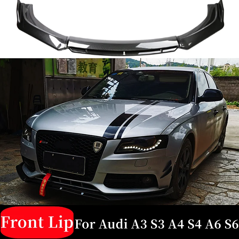 Sedan Front Bumper Lip Spoiler Bodykit For Audi
