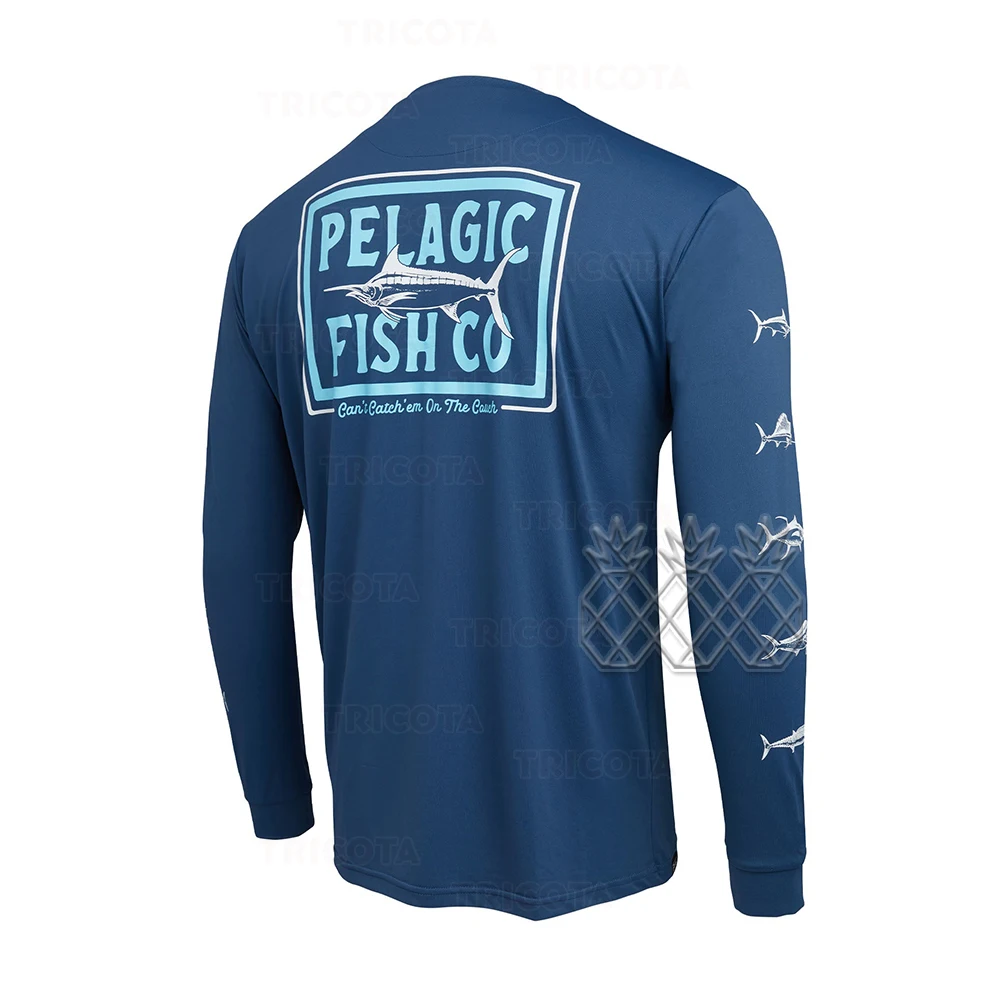 PelagicFishingShirtMenSummerLongSleeveShirtUPF50QuickDry