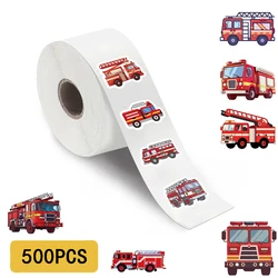 500PCS Fire Truck Graffiti Cartoon Art Sticker Set for Scrapbooking and Decor (500PCS)