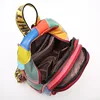 Women's Backpack Soft Genuine Sheepskin Leather Girls Patchwork Portable Colorful Street Travel Bags 5