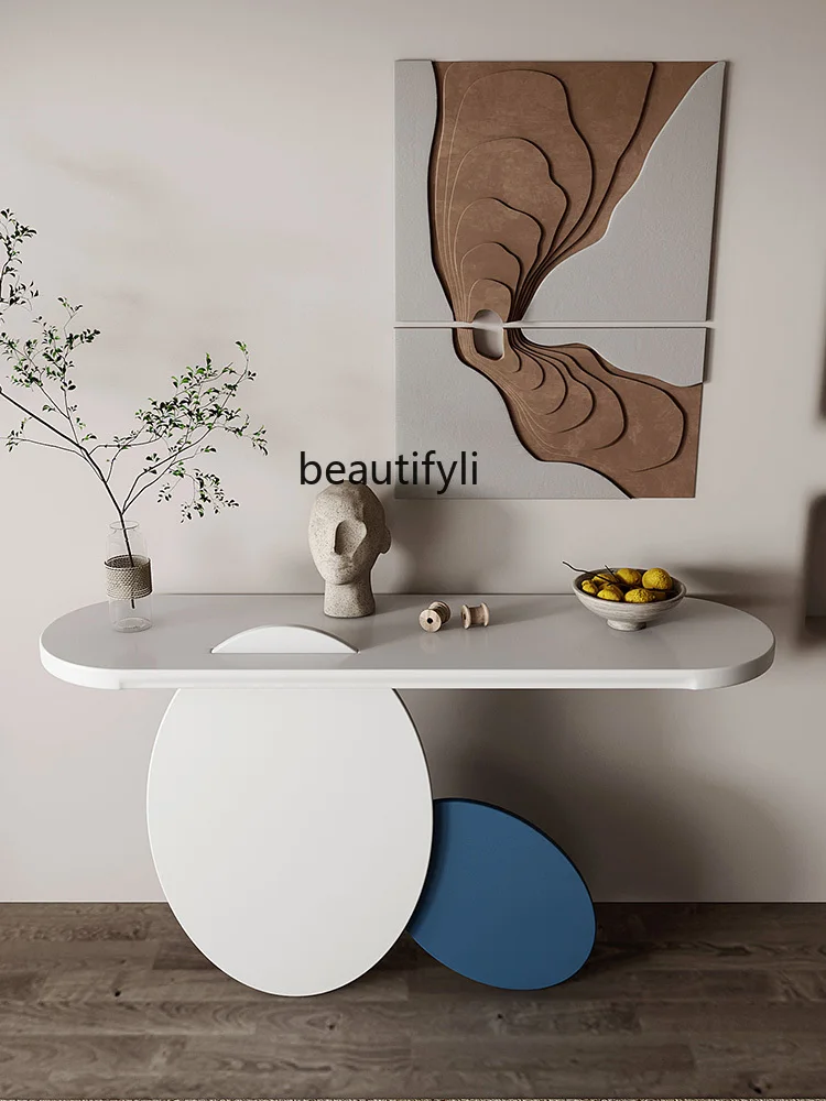 

Дизайнерские креативные настольные консоли в скандинавском стиле современные домашние консоли украшение на стену длинный узкий стол