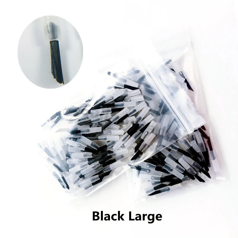 

Dental Composite Resin Disposable Applicator Brush Tips Black Large With Handle Dental Lab Tool